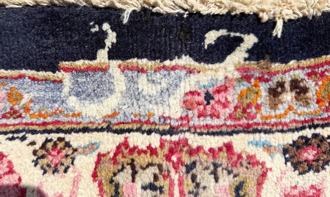 SIGNED PERSIAN KASHAN PICTORIAL HAND KNOTTED RUG, 9.8 x 12.3 (295cm x 373cm) - 3