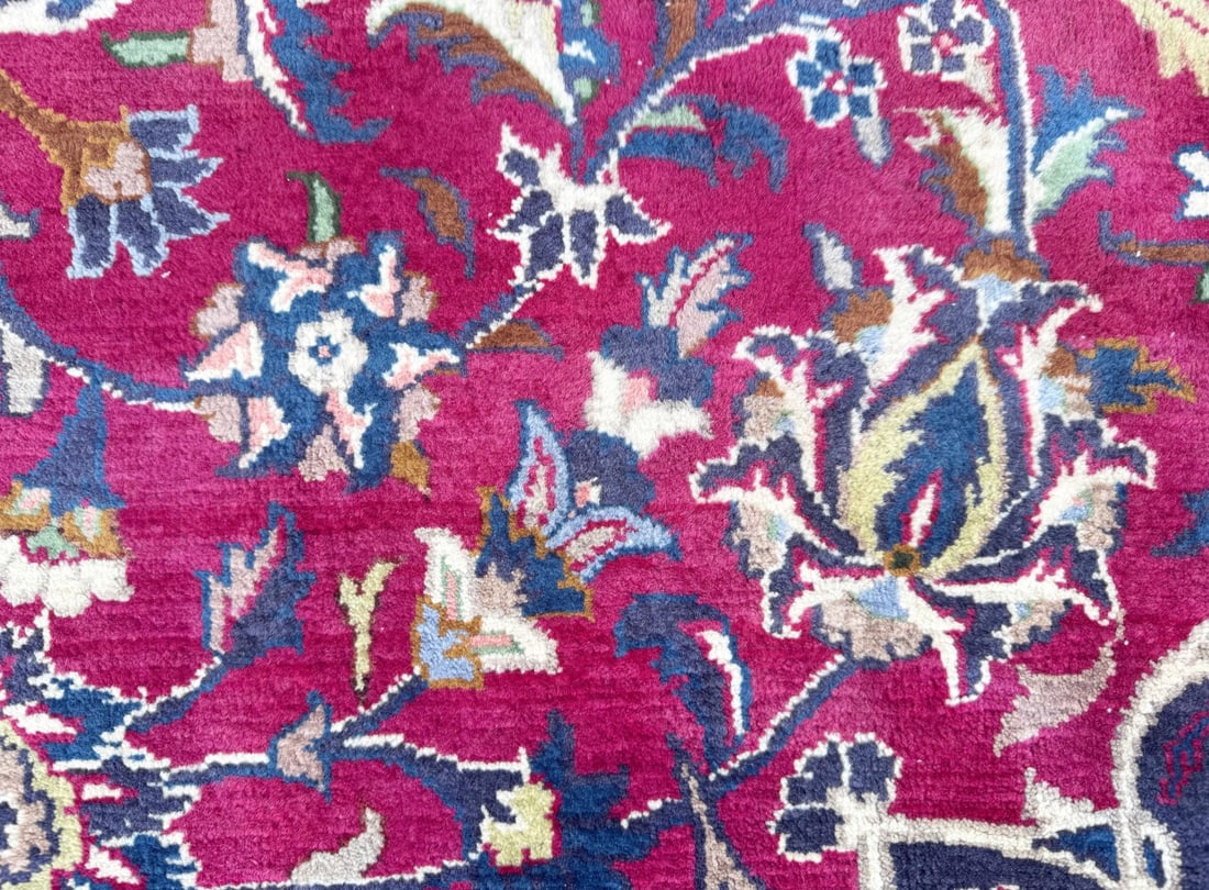 VINTAGE PERSIAN MASHAD HAND KNOTTED RUG, 9.9 x 12.7 (297cm x 384cm) - 5