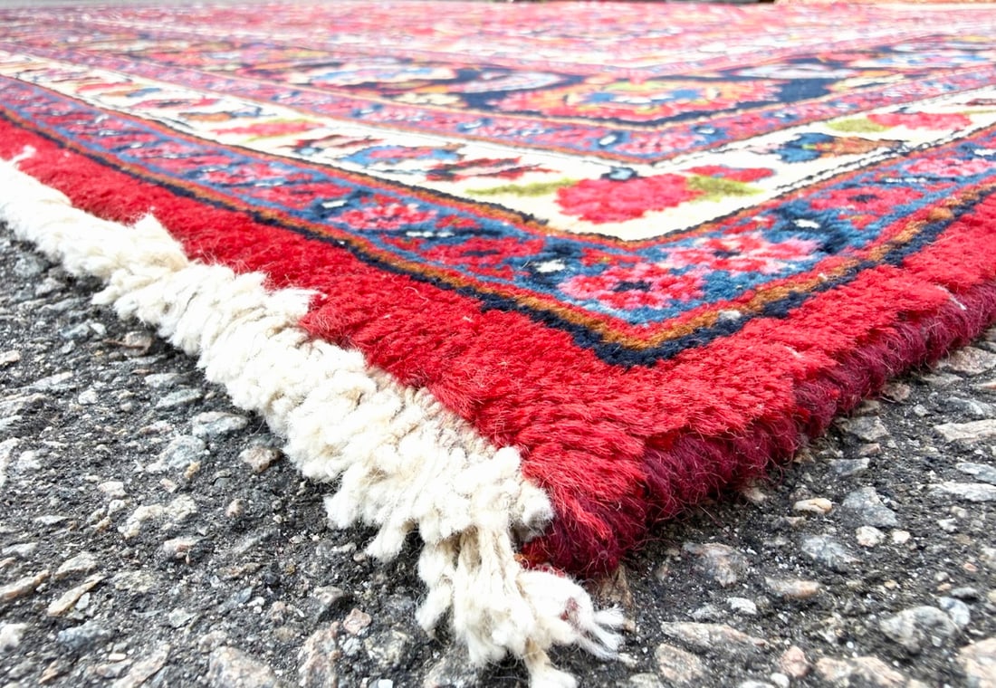 VINTAGE, SIGNED PERSIAN TABRIZ HAND KNOTTED RUG, 10.0 x 11.7 (305cm x 353cm) - 5