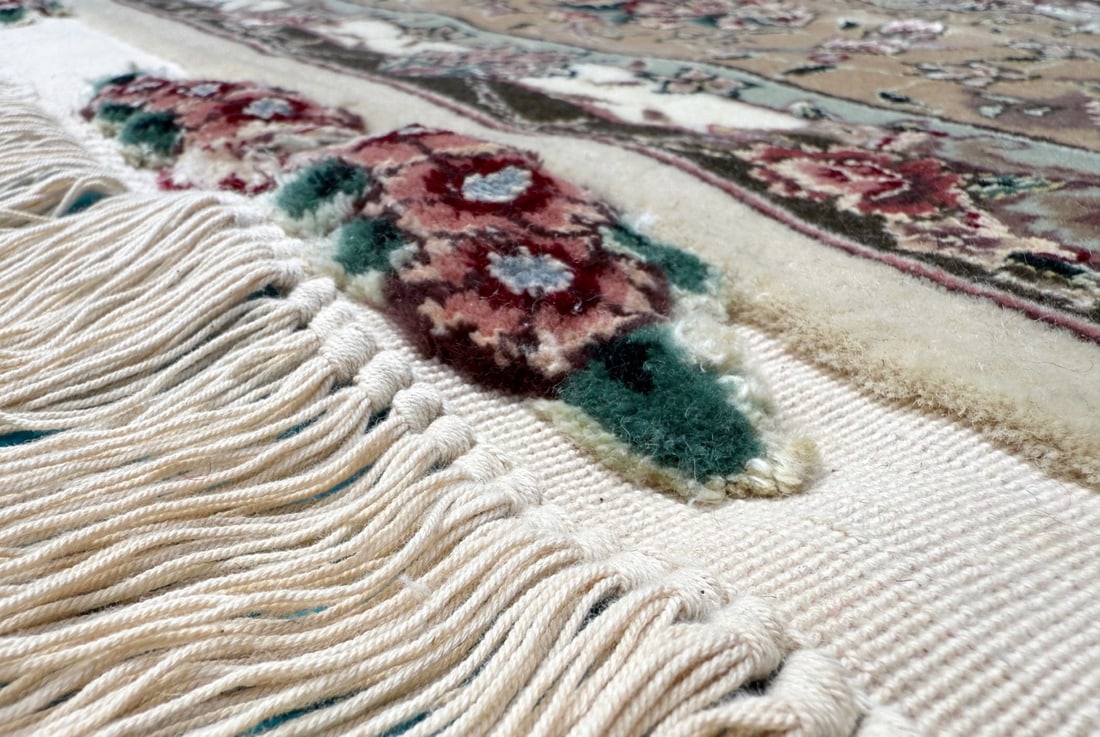 TABRIZ SOUF HAND KNOTTED WOOL AND SILK RUG WITH 300+ KPSI, 7.11 x 10.5 (241cm x 318cm) - 4