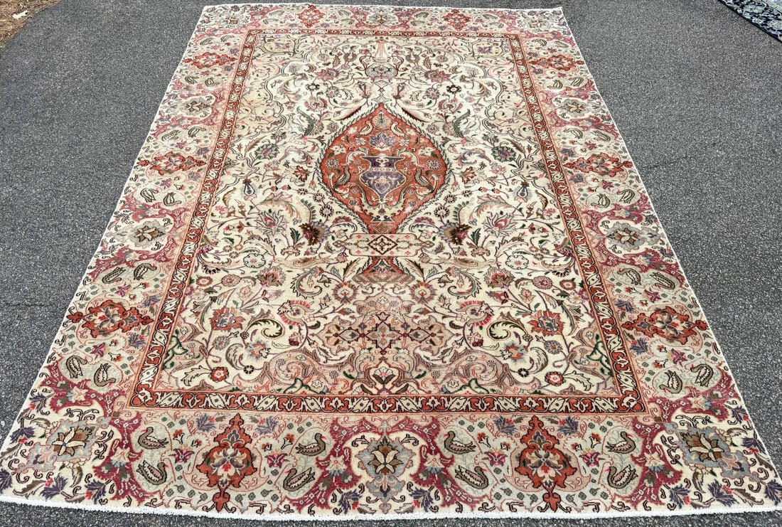 ANTIQUE PERSIAN HAJI JALILI TABRIZ RUG, 7.9 x 11.0 (231cm x 335cm) - 2