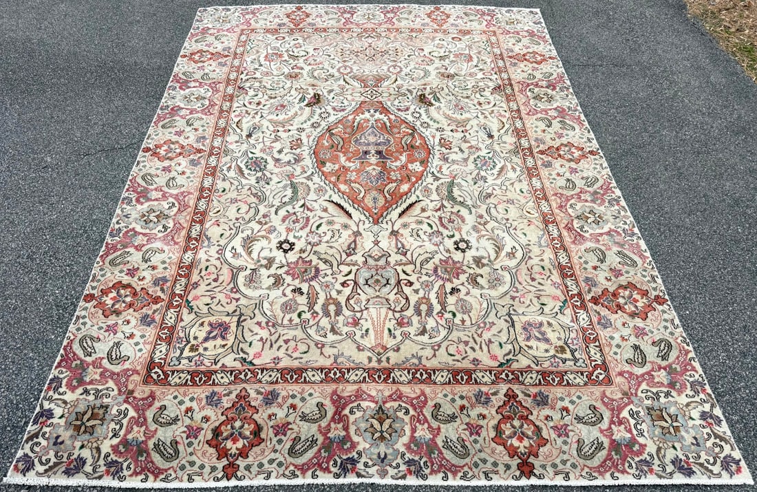 ANTIQUE PERSIAN HAJI JALILI TABRIZ RUG, 7.9 x 11.0 (231cm x 335cm) - 3