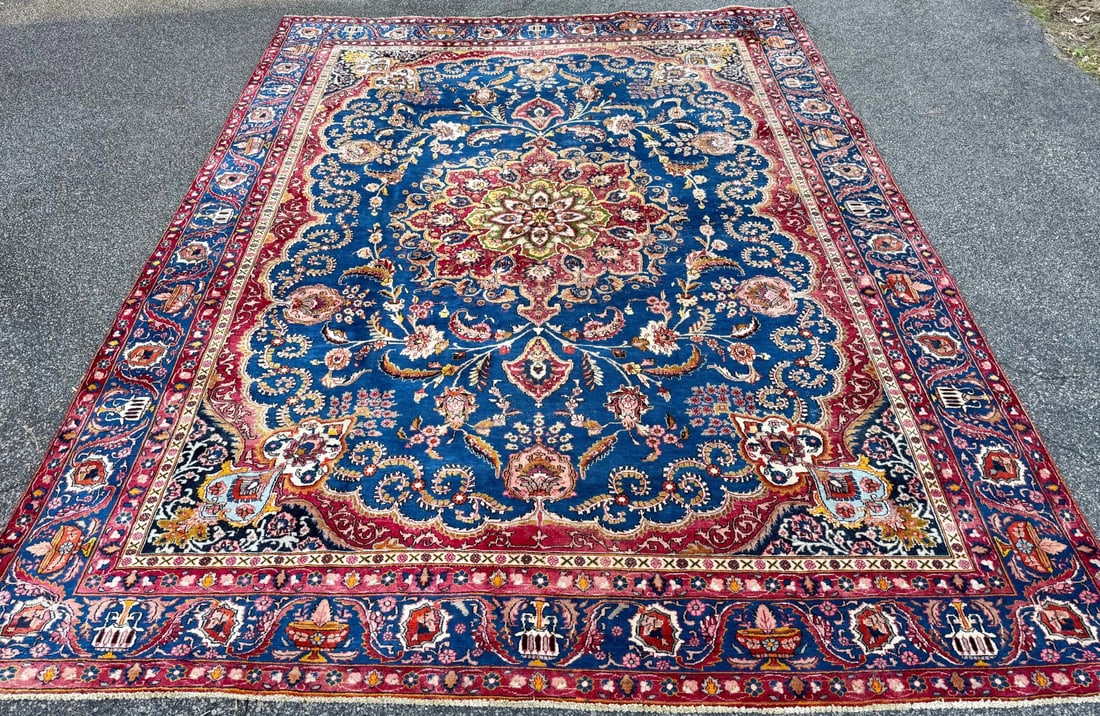 VINTAGE PERSIAN KERMAN HAND KNOTTED RUG, 9.3 x 12.0 (282cm x 366cm) - 3