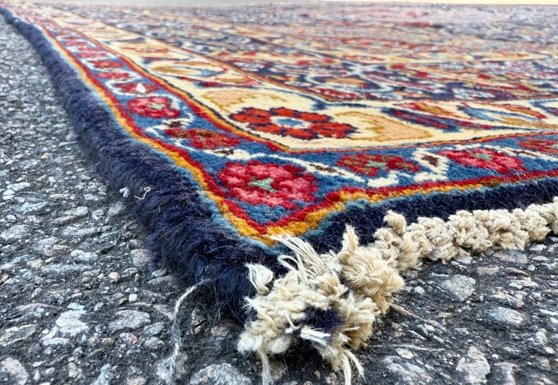 VINTAGE PERSIAN KASHMAR SQUARE HAND KNOTTED RUG, 9.4 x 9.4 (239cm x 239cm) - 5