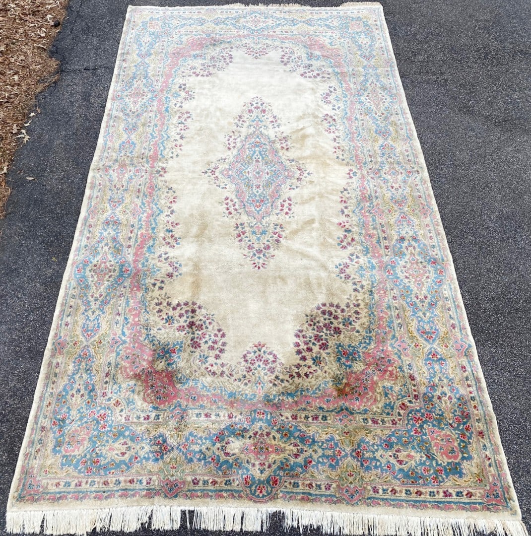MANSION SIZED VINTAGE PERSIAN KERMAN HAND KNOTTED RUG WITH 200+ KPSI, 9.9 x 18.5 (300cm x 561cm) - 2