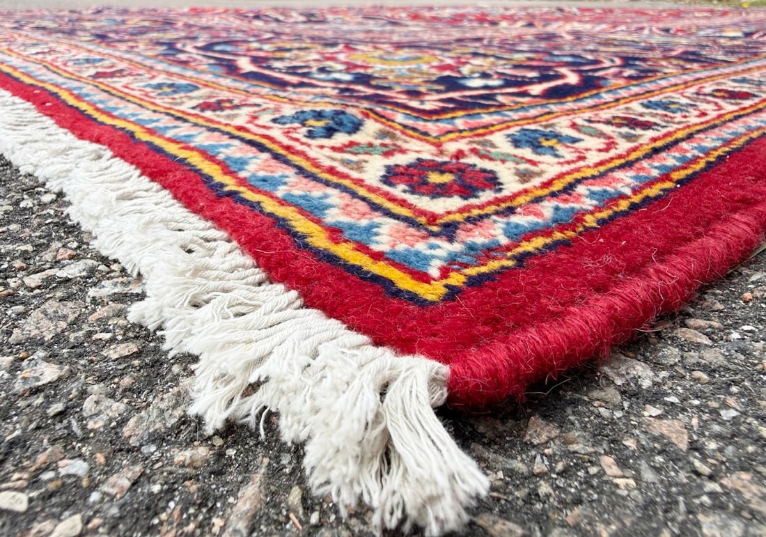 VINTAGE PERSIAN KASHAN HAND KNOTTED RUG, 8.0 x 11.4 (244cm x 345cm) - 4