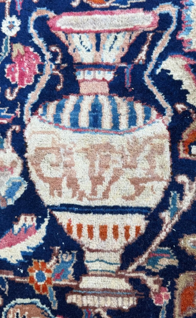 VINTAGE PERSIAN KASHMAR ARCHEOLOGY HAND KNOTTED RUG, 9.6 x 12.9 (290cm x 389cm) - 5