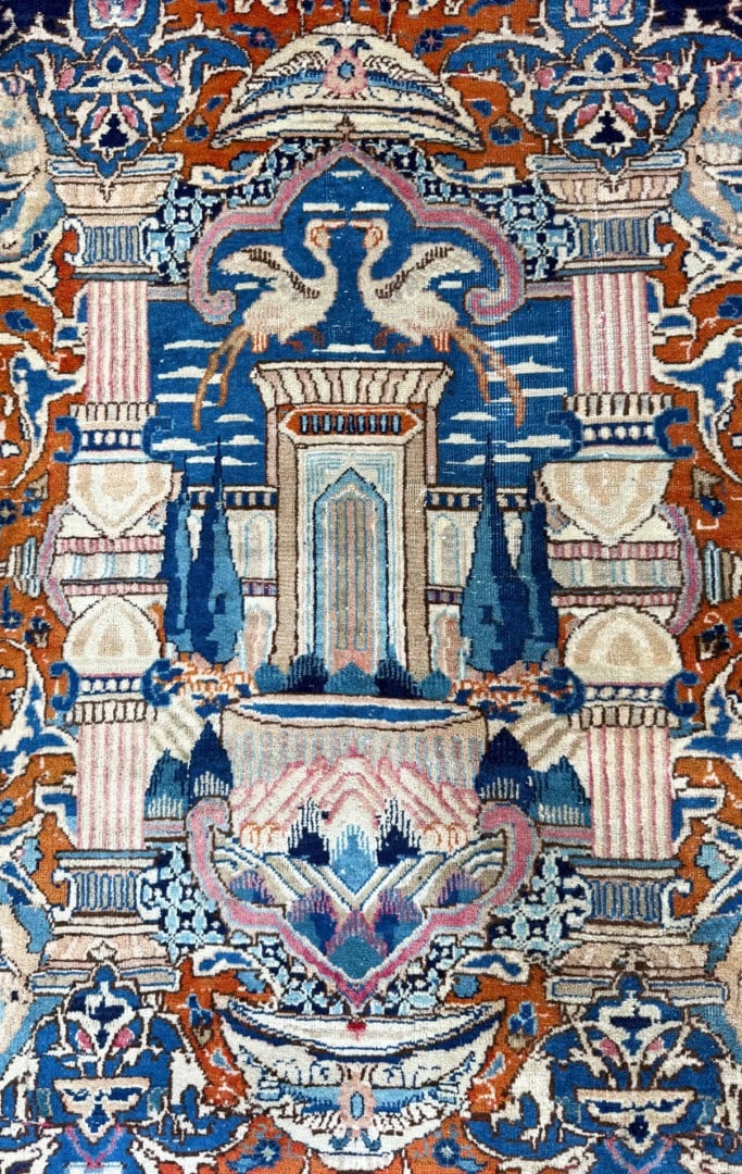 VINTAGE PERSIAN KASHMAR ARCHEOLOGY HAND KNOTTED RUG, 9.6 x 12.9 (290cm x 389cm) - 6