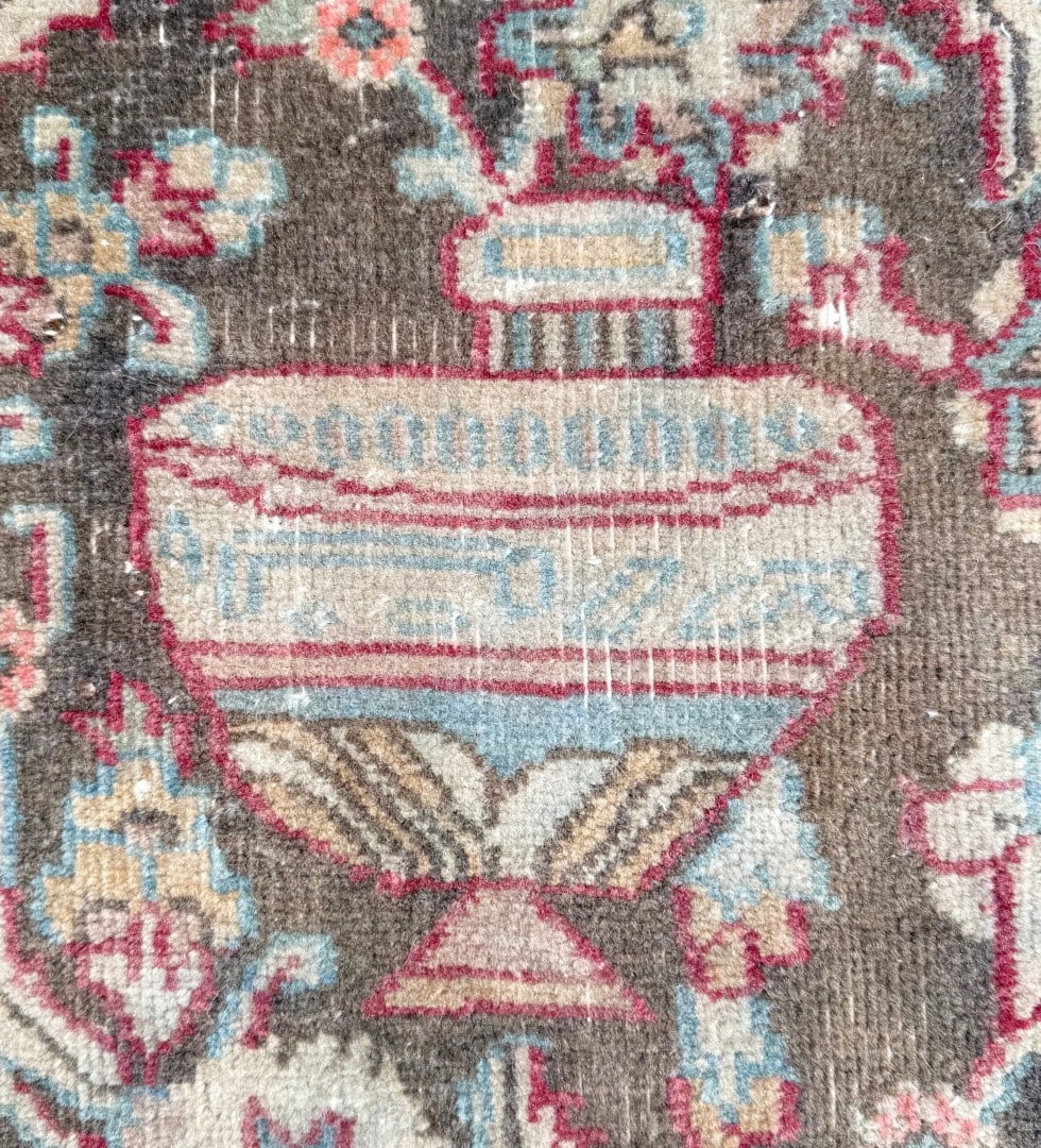 ANTIQUE PERSIAN KASHMAR ARCHEOLOGY HAND KNOTTED RUG, 9.8 x 12.0 (295cm x 366cm) - 4