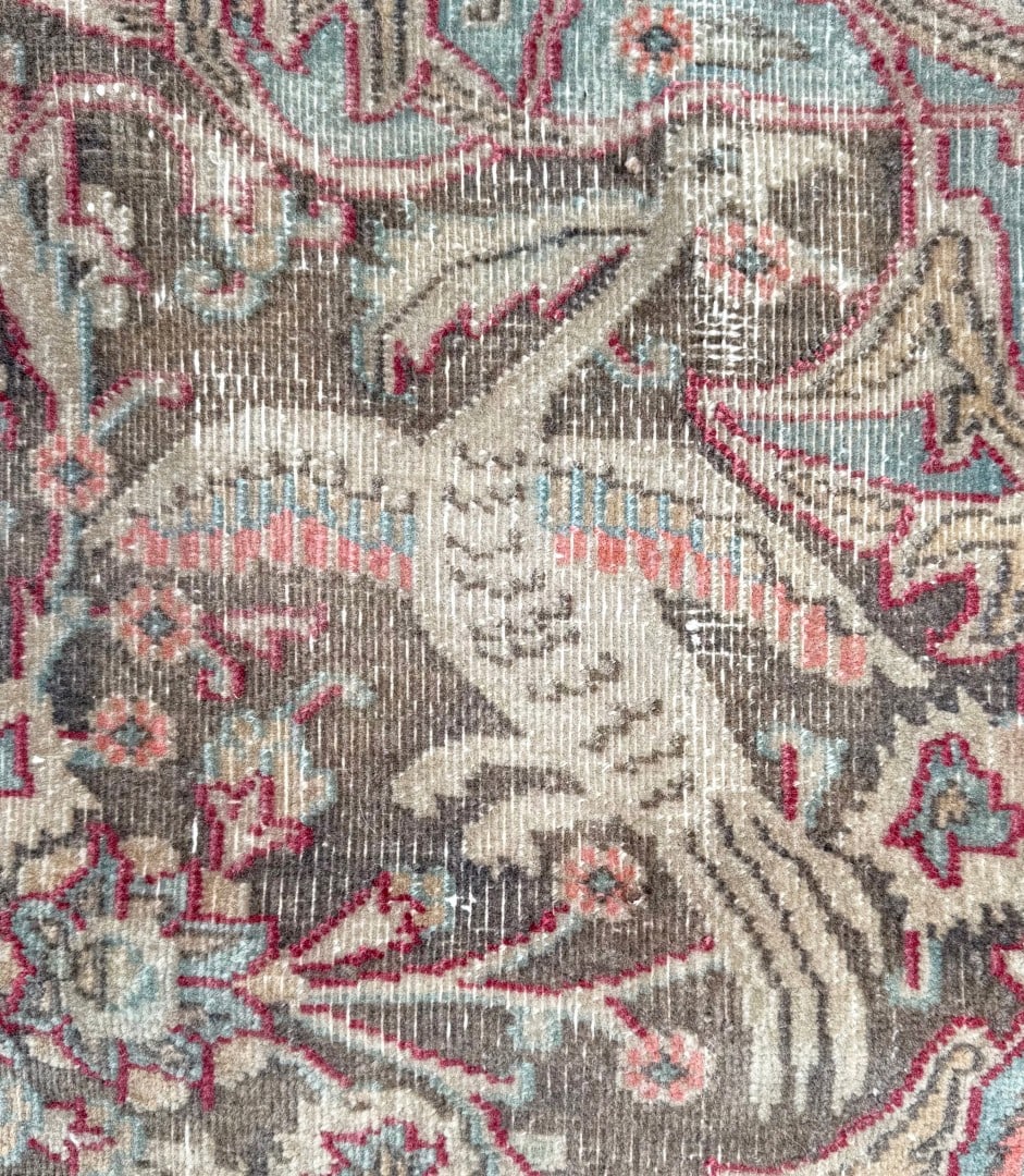 ANTIQUE PERSIAN KASHMAR ARCHEOLOGY HAND KNOTTED RUG, 9.8 x 12.0 (295cm x 366cm) - 5
