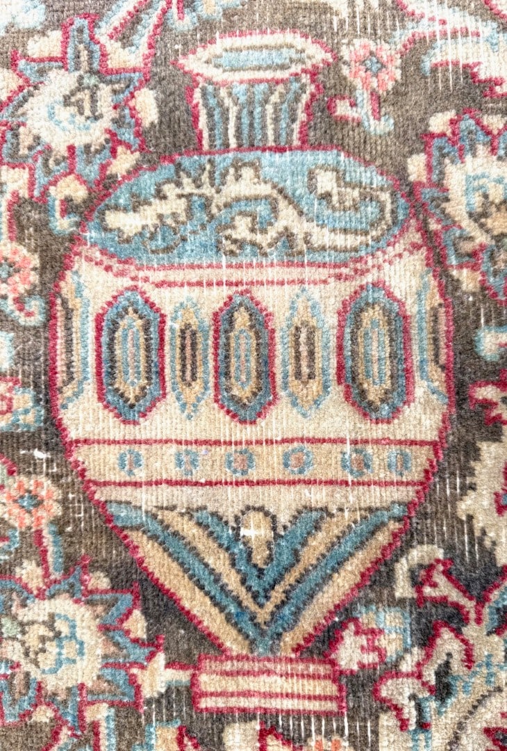 ANTIQUE PERSIAN KASHMAR ARCHEOLOGY HAND KNOTTED RUG, 9.8 x 12.0 (295cm x 366cm) - 6