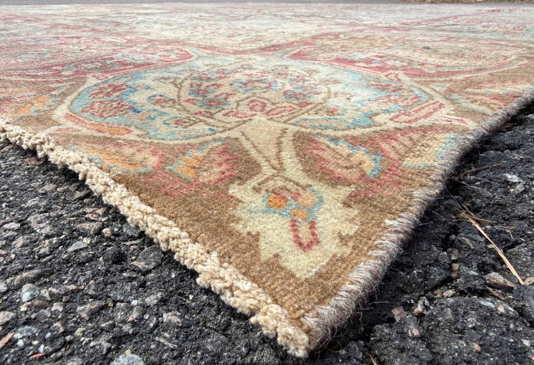 ANTIQUE PERSIAN KASHMAR ARCHEOLOGY HAND KNOTTED RUG, 9.8 x 12.0 (295cm x 366cm) - 8