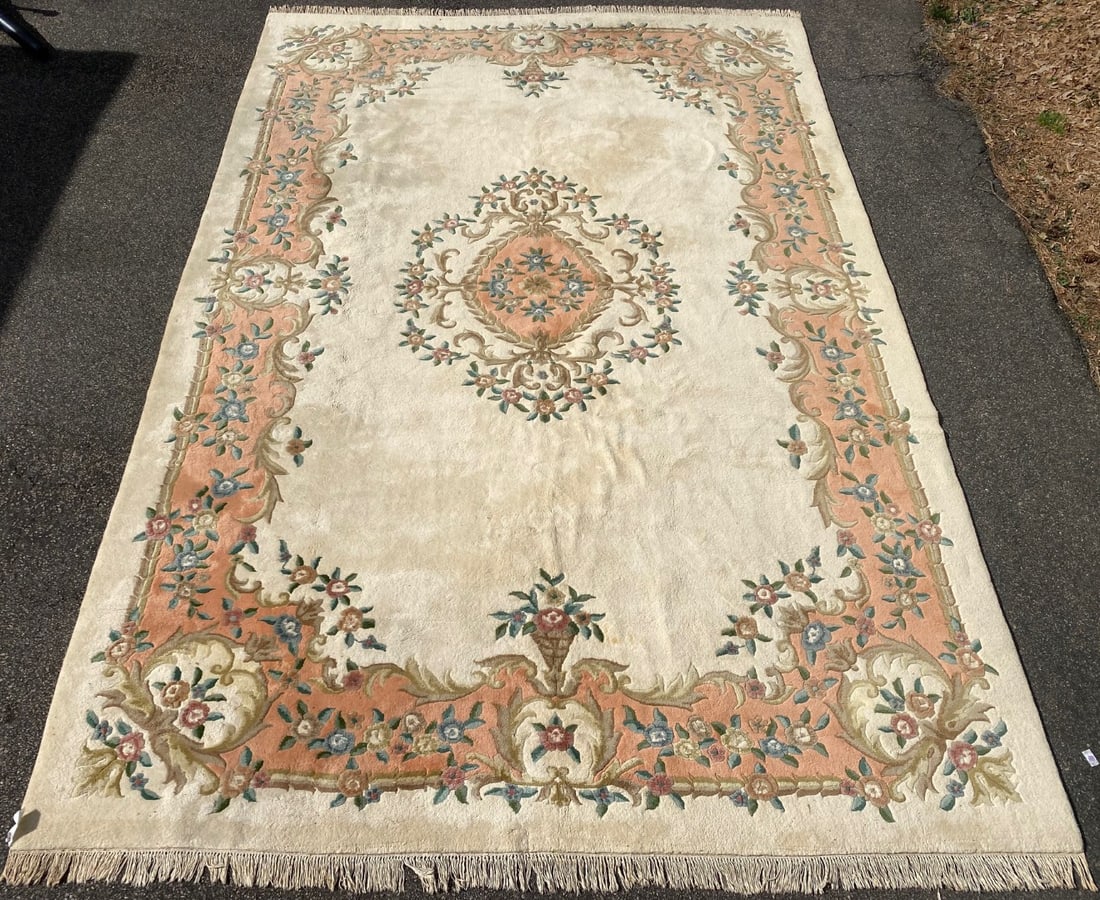 MANSION SIZE FRENCH STYLE AUBUSSON HAND KNOTTED RUG, 11.2 x 16.8 (340cm x 508cm) - 3