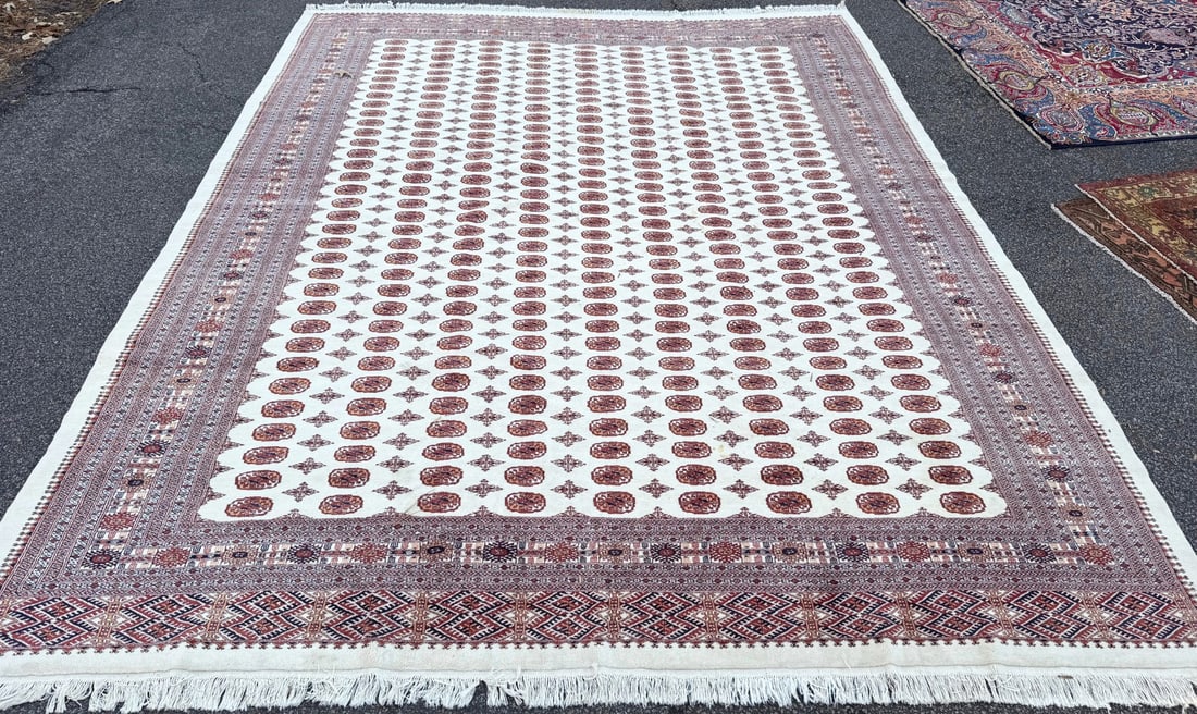 BUKHARA HAND KNOTTED RUG, 10.5 x 13.3 (318cm x 404cm) - 3