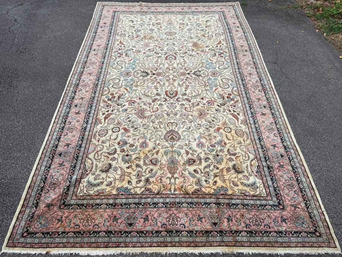 MANSION SIZED PERSIAN KASHAN HAND KNOTTED RUG, 10.10 x 20.10 (330cm x 635cm) - 3