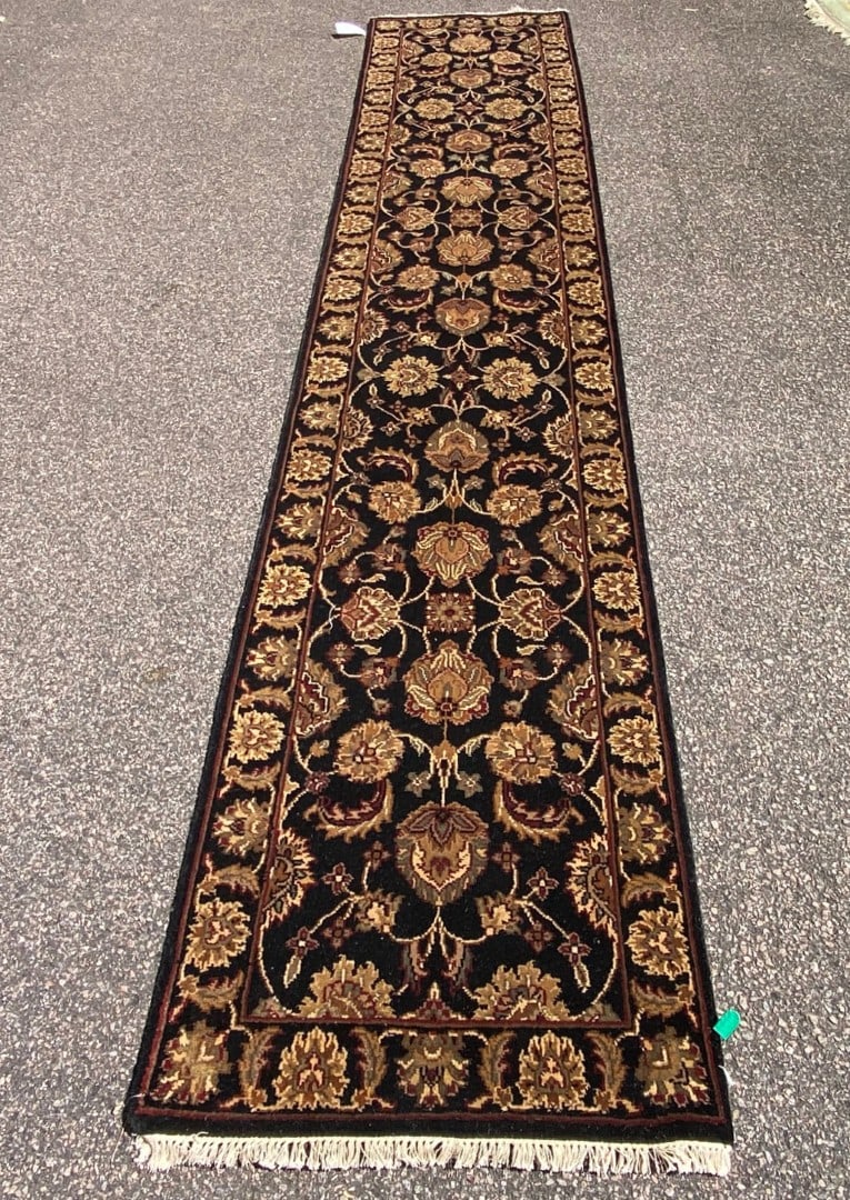 EXTRA LONG JAIPUR HAND KNOTTED WOOL RUNNER, 2.7 x 13.9 (79cm x 419cm) - 2