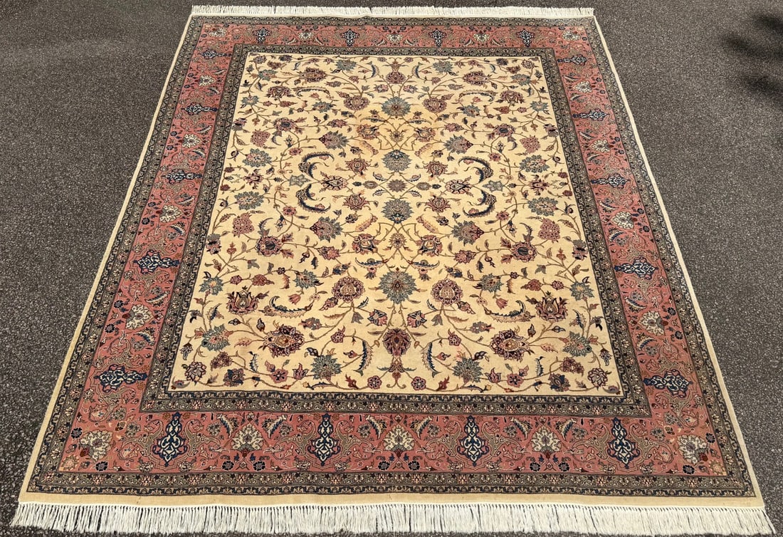 KASHAN HAND KNOTTED RUG WITH 300+ KPSI, 8.2 x 9.10 (249cm x 300cm) - 2