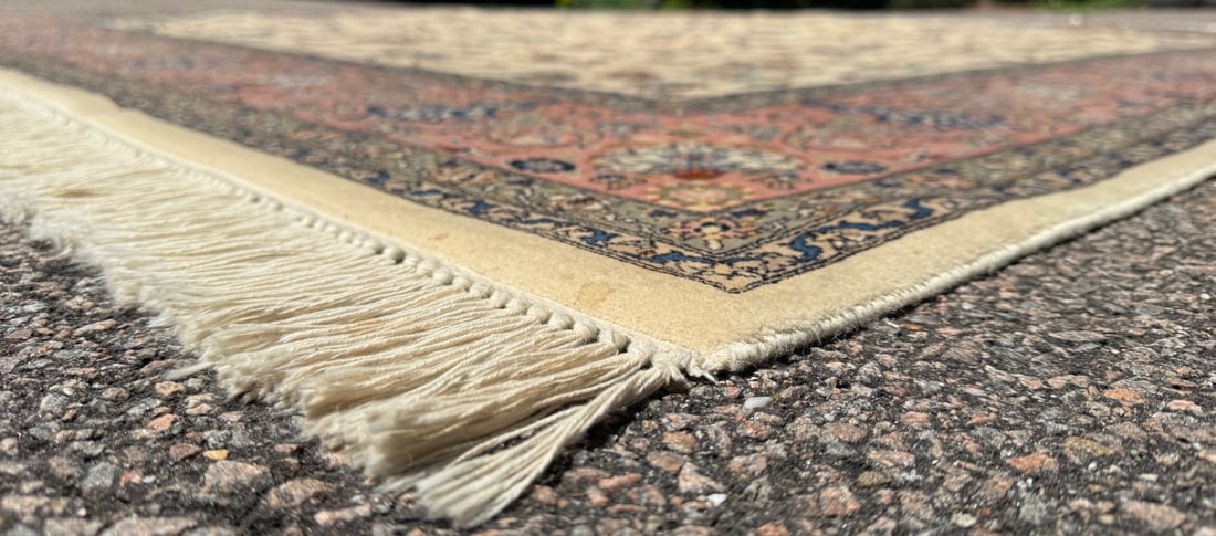 KASHAN HAND KNOTTED RUG WITH 300+ KPSI, 8.2 x 9.10 (249cm x 300cm) - 4