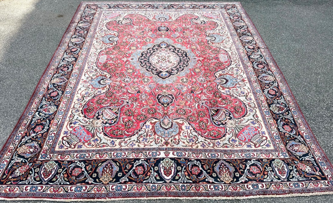 VINTAGE PERSIAN KASHMAR ARCHEOLOGY HAND KNOTTED RUG, 9.5 x 12.5 (287cm x 378cm) - 3