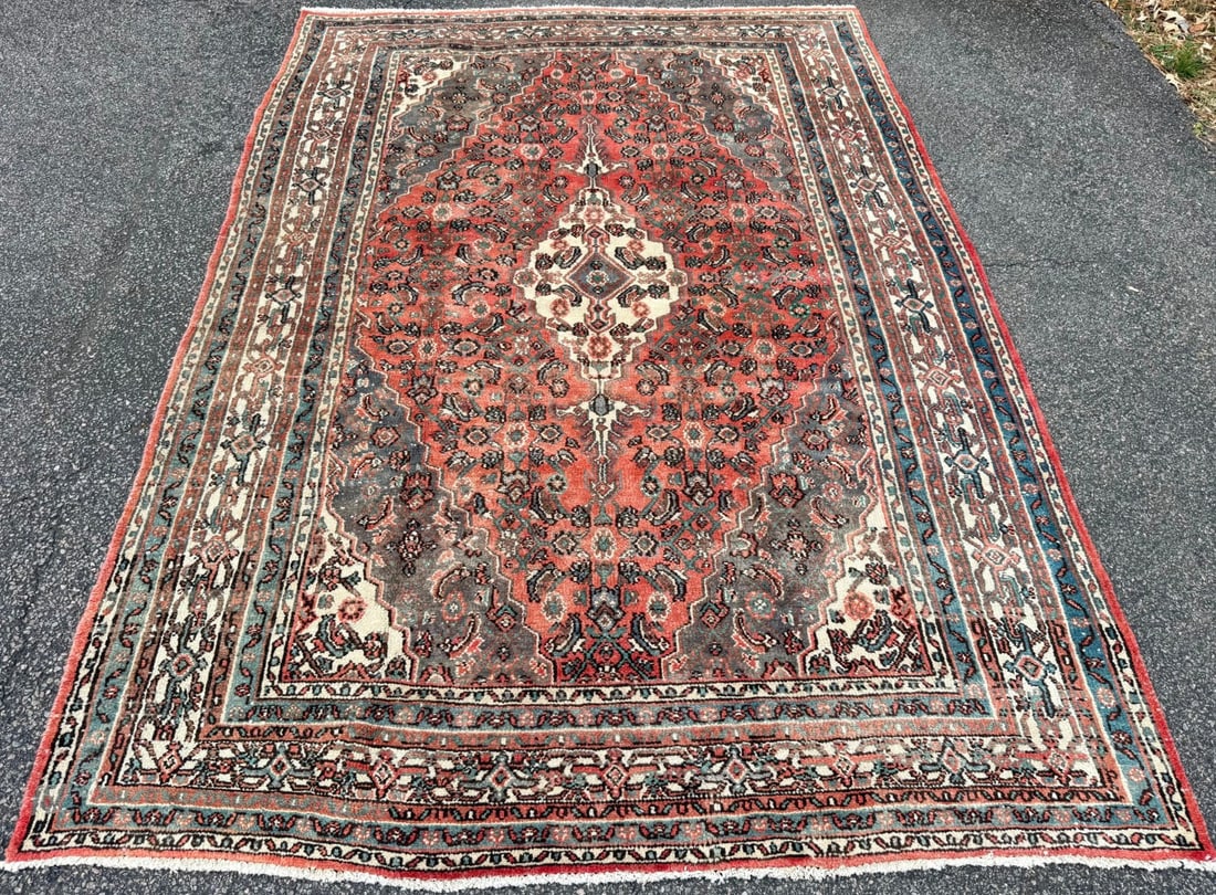 ANTIQUE PERSIAN BIDJAR HAND KNOTTED RUG, 7.0 x 10.4 (213cm x 315cm) - 2