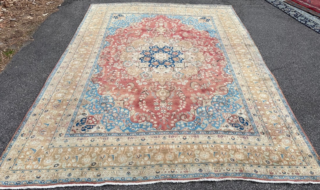 ANTIQUE PERSIAN SULTANABAD HAND KNOTTED RUG, 9.6 x 12.6 (290cm x 381cm) - 3