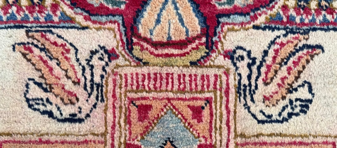ANTIQUE PERSIAN KASHMAR PICTORIAL HAND KNOTTED RUG, 9.6 x 12.3 (290cm x 373cm) - 7