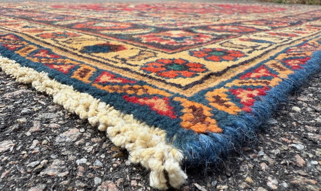 ANTIQUE PERSIAN MASHAD HAND KNOTTED RUG, 6.4 x 9.4 (193cm x 284cm) - 4
