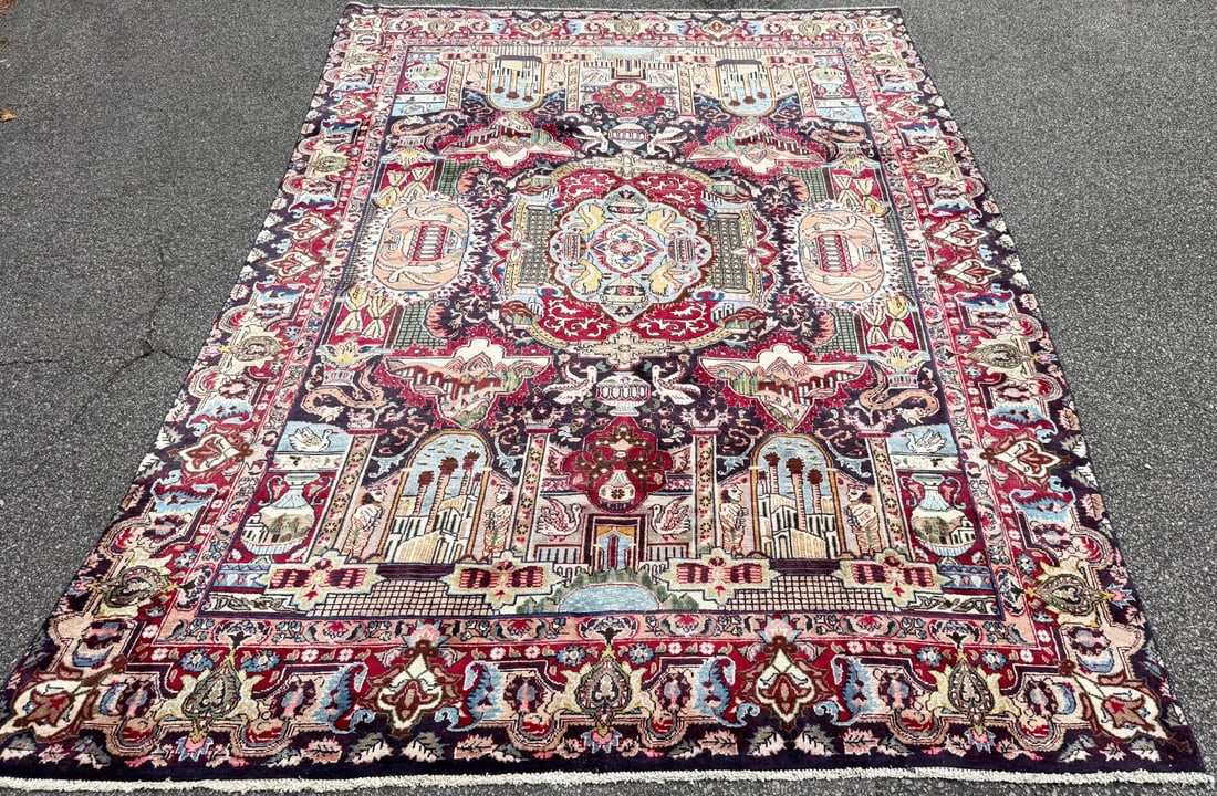 ANTIQUE PERSIAN KASHMAR ARCHEOLOGY HAND KNOTTED RUG, 8.2 x 11.0 (249cm x 335cm) - 3