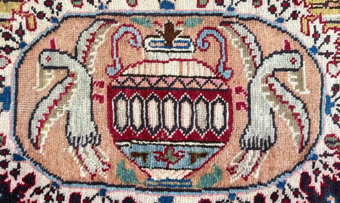 ANTIQUE PERSIAN KASHMAR ARCHEOLOGY HAND KNOTTED RUG, 8.2 x 11.0 (249cm x 335cm) - 8