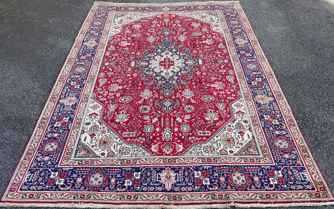 VINTAGE PERSIAN HERIZ HAND KNOTTED RUG, 8.4 x 11.3 (254cm x 343cm) - 3