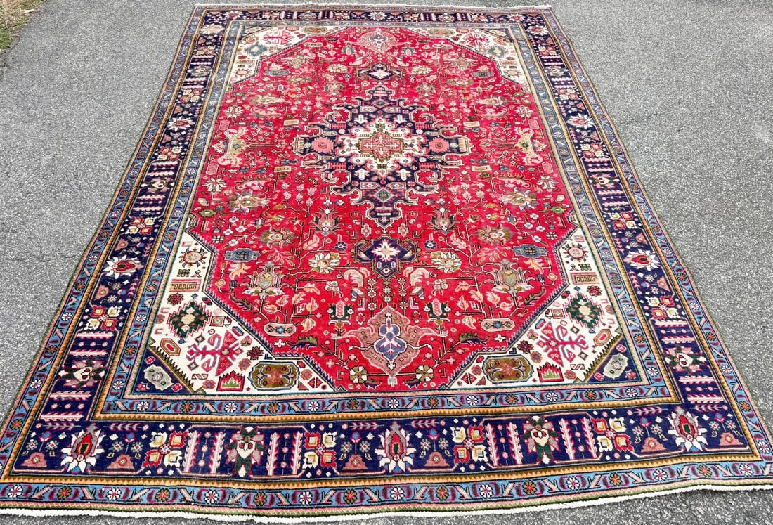 VINTAGE PERSIAN HERIZ HAND KNOTTED RUG, 8.2 x 11.3 (249cm x 343cm) - 3