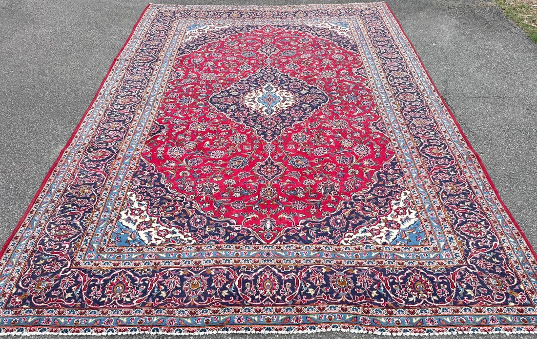 VINTAGE PERSIAN CLASSIC KASHAN HAND KNOTTED RUG, 9.8 x 13.5 (295cm x 409cm) - 2