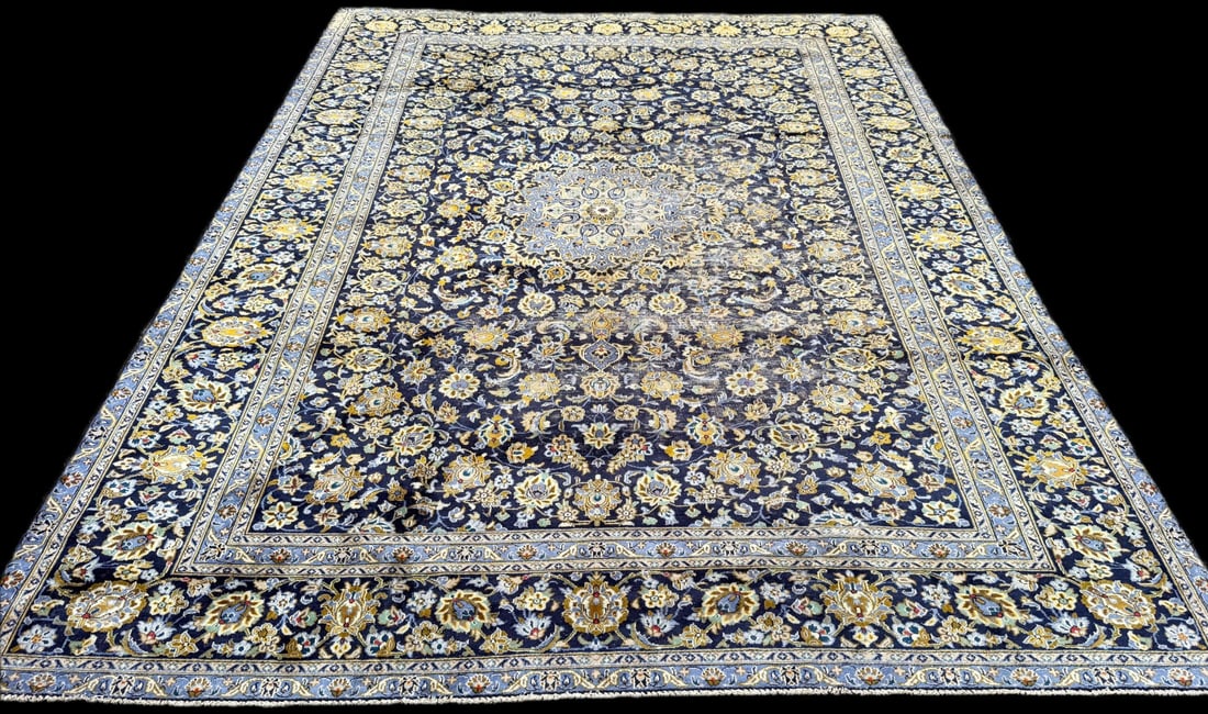 ANTIQUE PERSIAN NAIN HAND KNOTTED RUG, 9.8 x 13.0 (295cm x 396cm) - 2