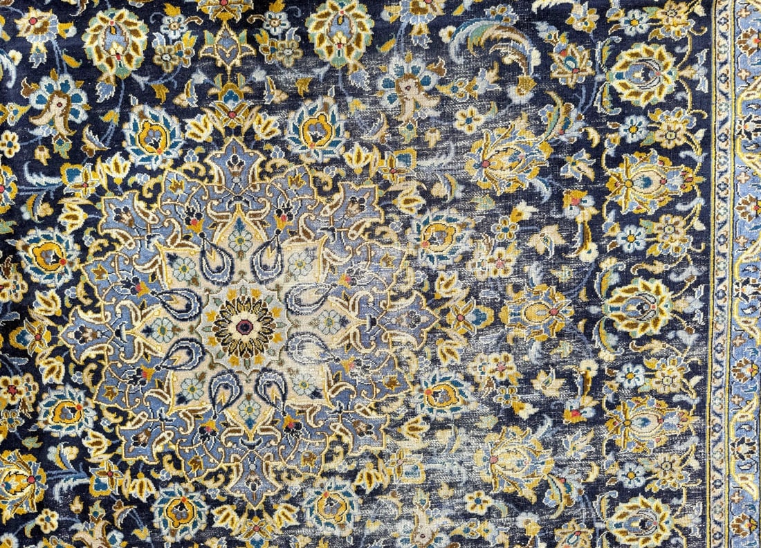 ANTIQUE PERSIAN NAIN HAND KNOTTED RUG, 9.8 x 13.0 (295cm x 396cm) - 6