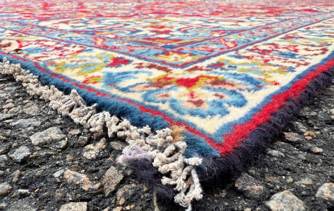 VINTAGE PERSIAN KASHAN HAND KNOTTED RUG, 5.9 x 10.3 (179cm x 312cm) - 4