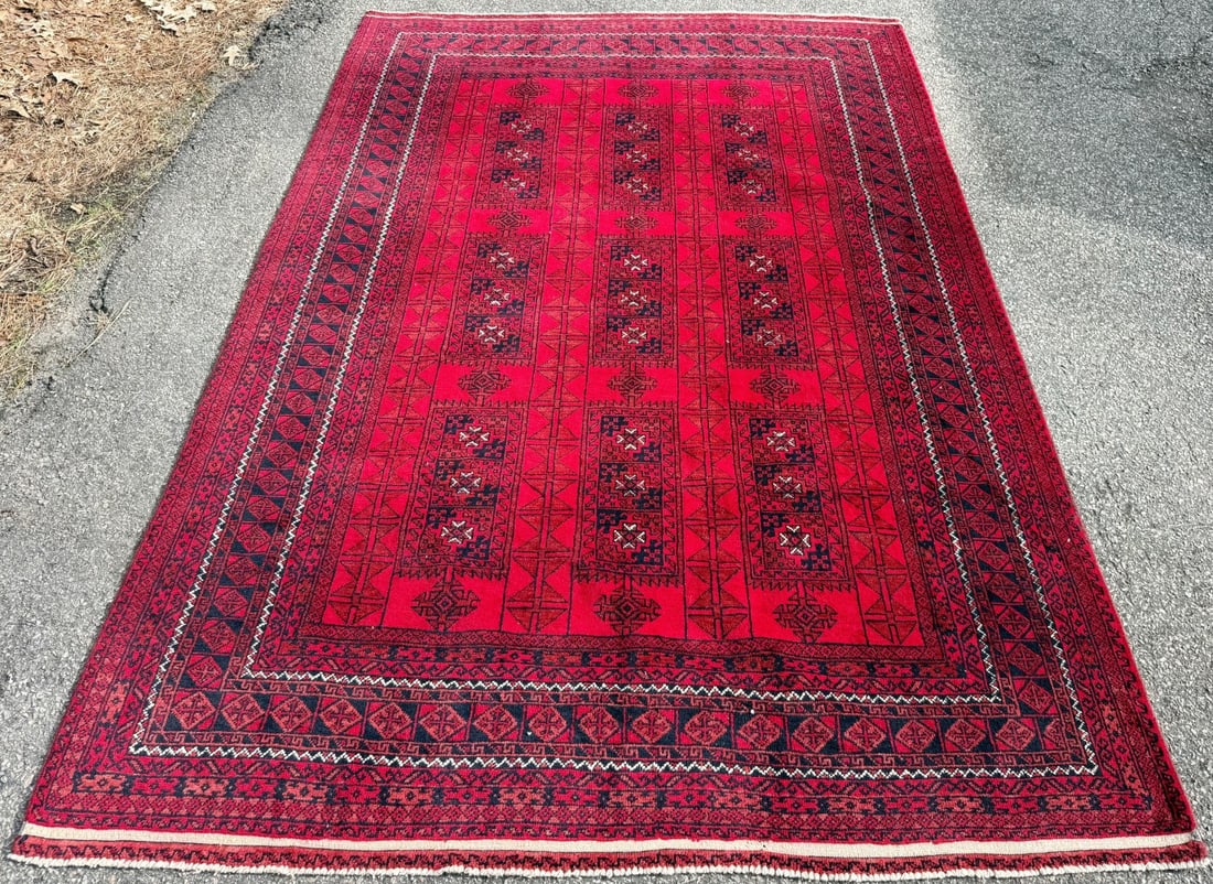 VINTAGE TURKEMAN HAND KNOTTED RUG, 6.4 x 9.3 (193cm x 282cm) - 3