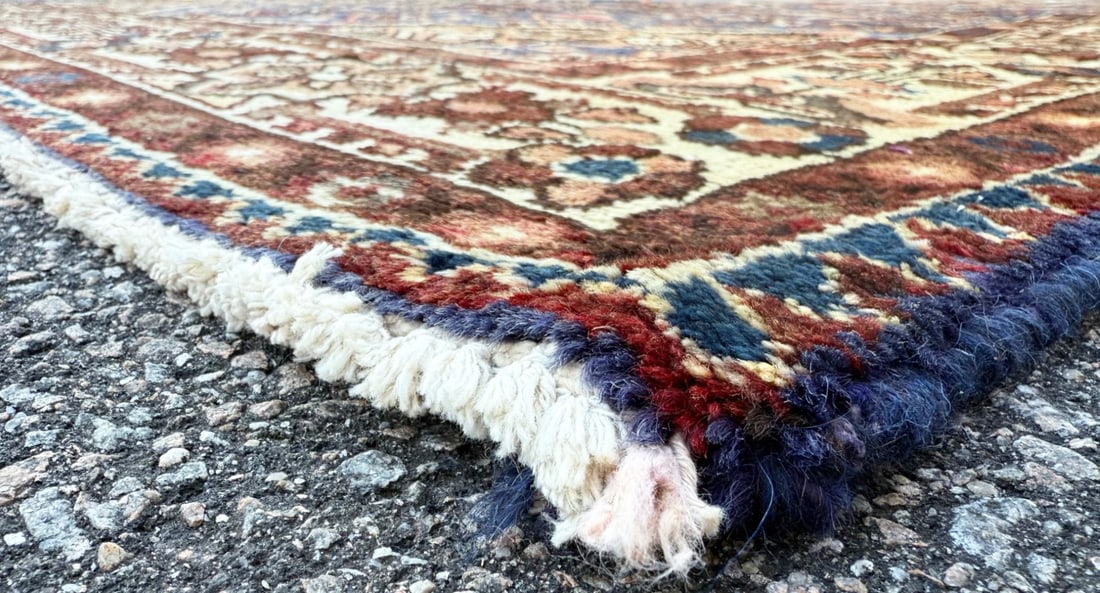 ANTIQUE PERSIAN HERIZ HAND KNOTTED RUG, 4.7 x 10.3 (140cm x 312cm) - 4