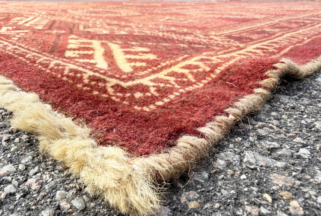 VINTAGE BUKHARA HAND KNOTTED RUG, 8.0 x 12.3 (244cm x 373cm) - 4