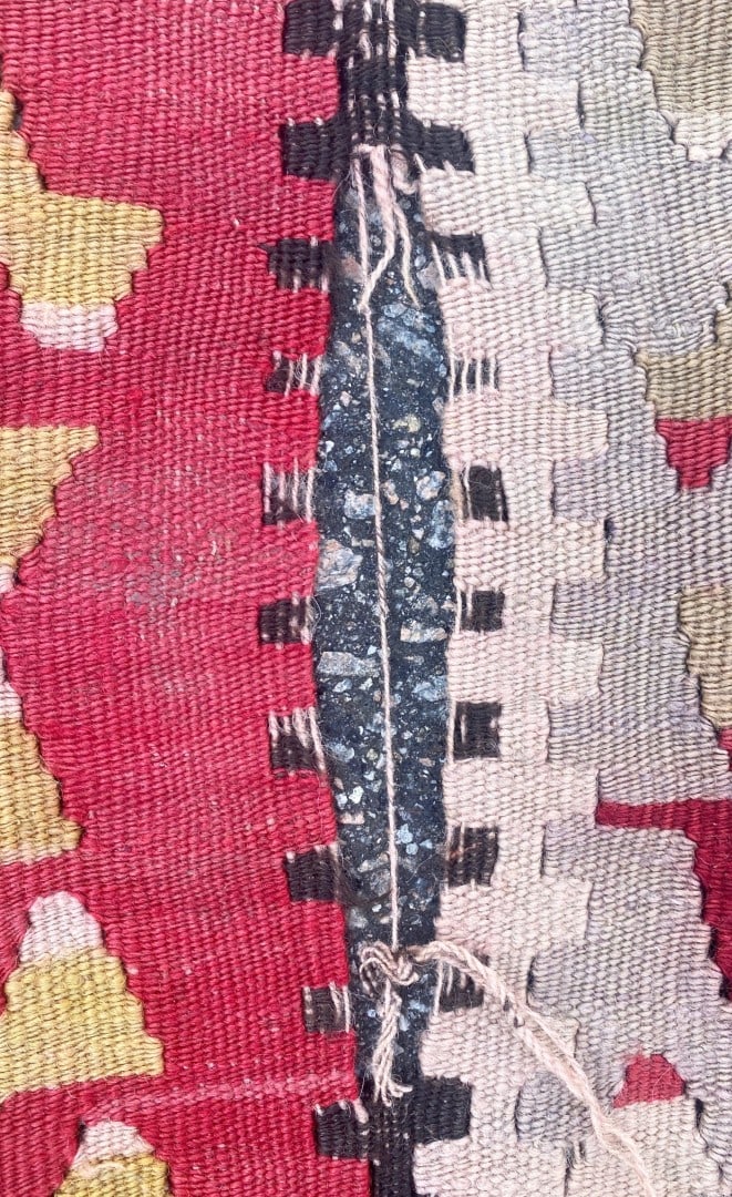 VINTAGE QASHQAI KILIM HAND KNOTTED RUG, DISTRESSED, 5.9 x 9.7 (175cm x 292cm) - 6