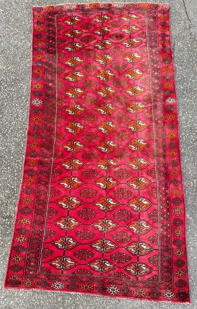 VINTAGE JALDAR HAND KNOTTED WOOL RUG – 3.4 x 6.5 - 3