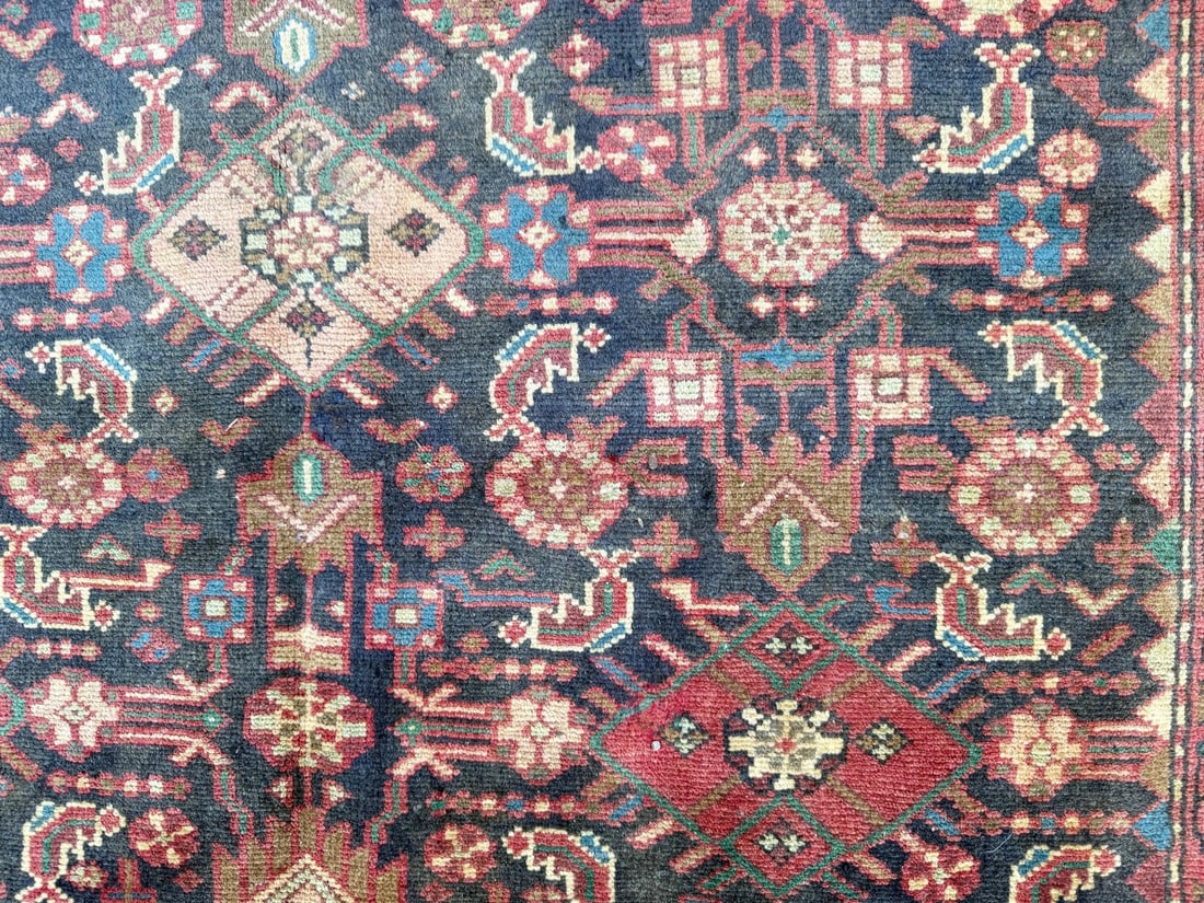 ANTIQUE PERSIAN SERAPI HAND KNOTTED RUG, 5.0 x 9.6 (152cm x 290cm) - 4
