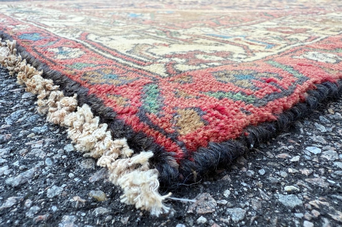 ANTIQUE PERSIAN SERAPI HAND KNOTTED RUG, 5.0 x 9.6 (152cm x 290cm) - 5