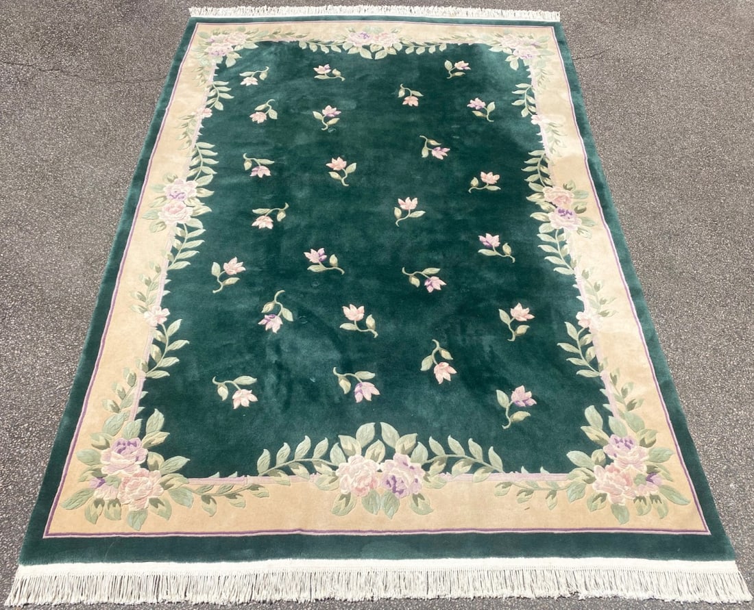 FRENCH STYLE AUBUSSON HAND KNOTTED RUG, 8.2 x 12.0 (249cm x 366cm) - 3