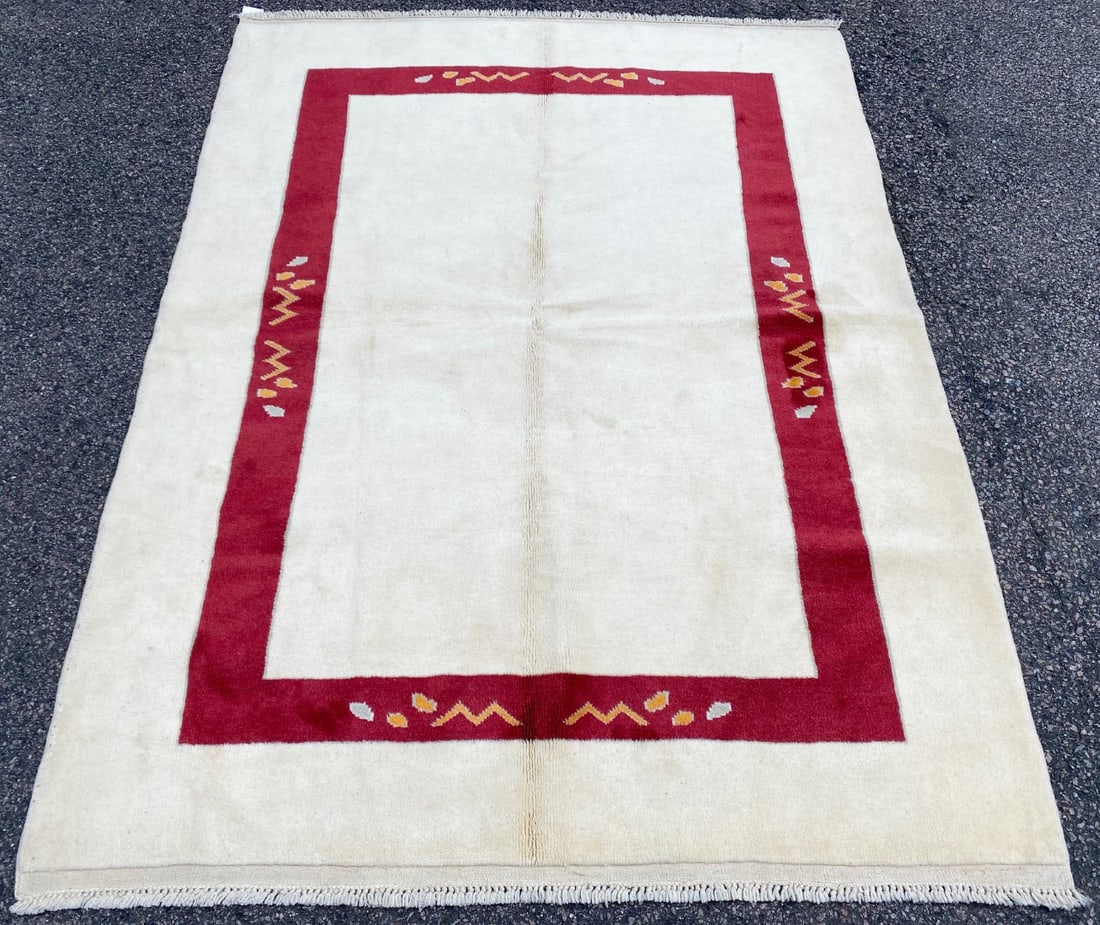 MODERN CAUCASIAN HAND KNOTTED RUG, NEW, 5.4 x 7.1 (163cm x 216cm) - 2
