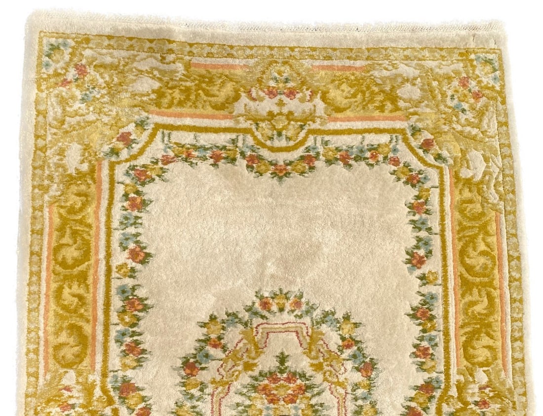 ASIAN HAND KNOTTED AUBUSSON RUG – 4.3 x 6.0 (130cm x 183cm) - 2