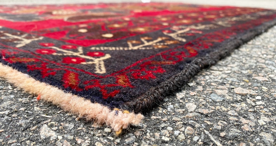 AFGHANI BALOUCH HAND KNOTTED RUG, 3.1 x 4.8 (94cm x 142cm) - 2