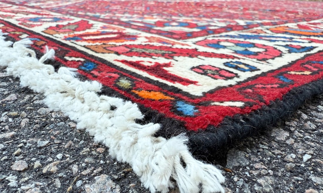 VINTAGE PERSIAN MALAYER HAND KNOTTED RUNNER, 3.5 x 10.1 (104cm x 307cm) - 4