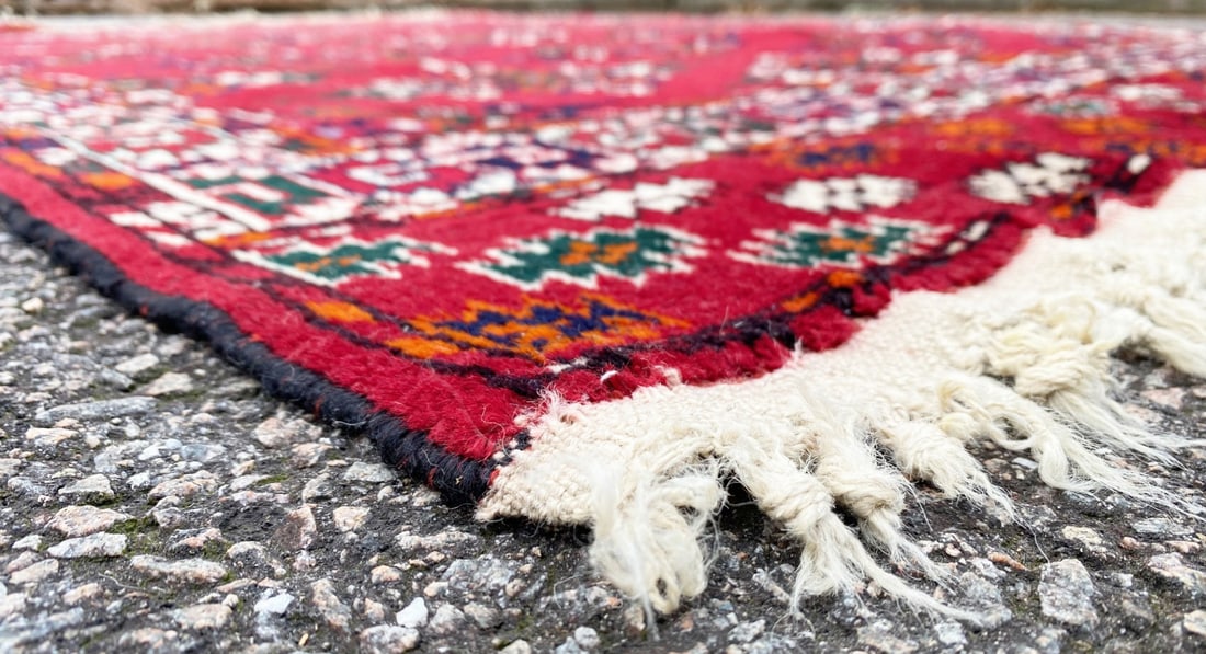 VINTAGE JALDAR HAND KNOTTED WOOL RUG, 4.6 x 6.0 (137cm x 183cm) - 2