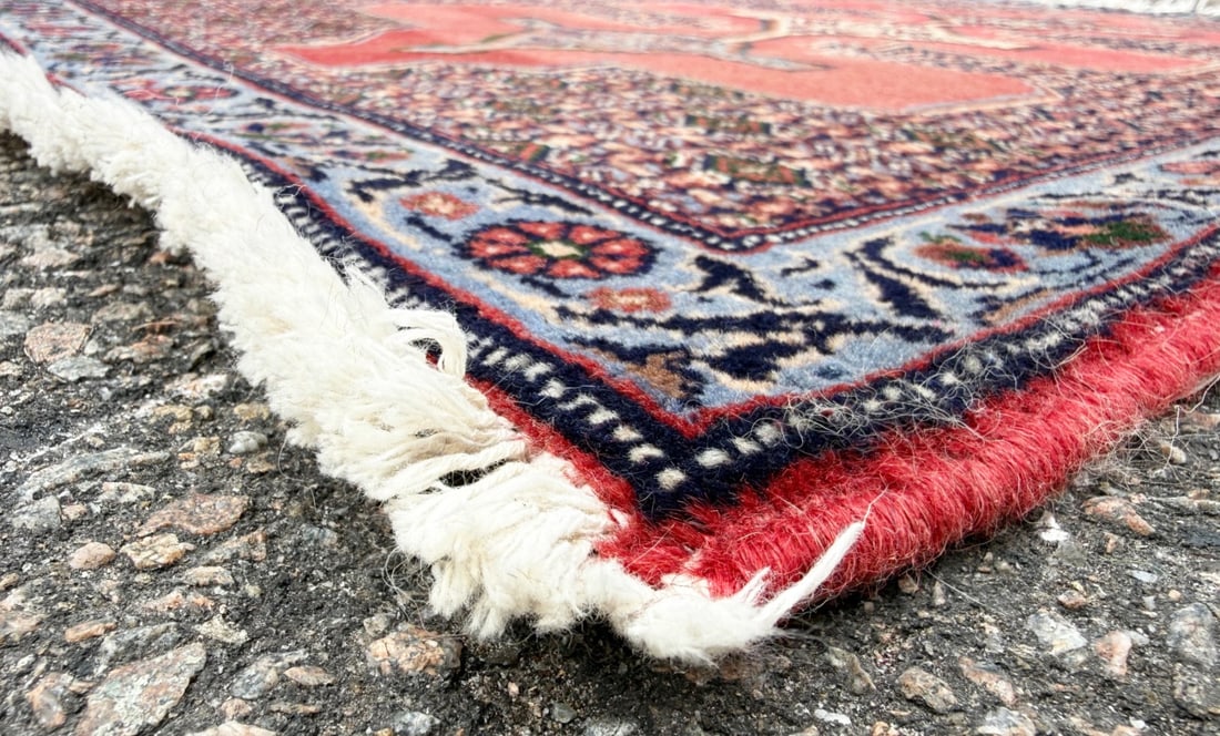 VINTAGE PERSIAN BIDJAR HAND KNOTTED WOOL, GEOMETRIC MEDALLION SCATTER RUG, 2.3 x 3.1 (69cm x 97cm) - 2