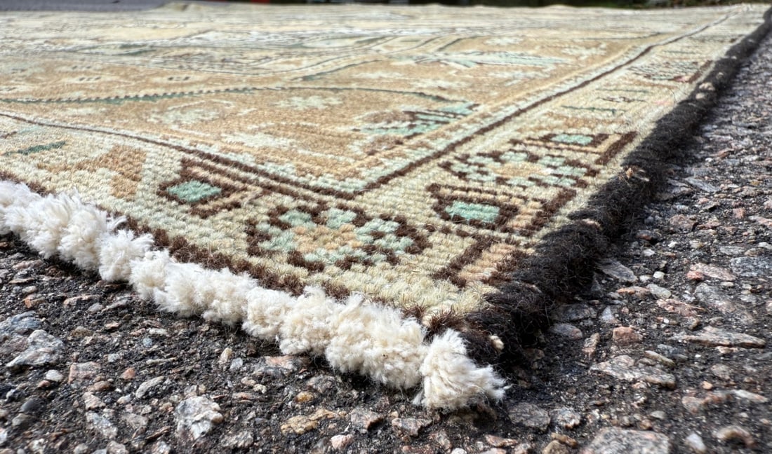 ANTIQUE PERSIAN TABRIZ HAND KNOTTED RUG, 6.4 x 9.6 (193cm x 290cm) - 4